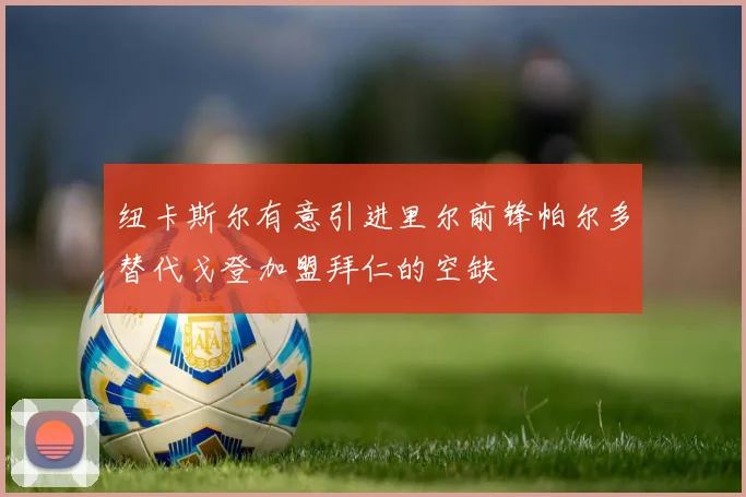 纽卡斯尔有意引进里尔前锋帕尔多替代戈登加盟拜仁的空缺